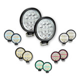 Par Faro Redondo 12 Leds 4.5pul Circulo/linea Color 12/24v