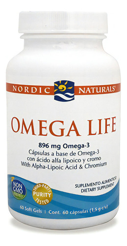 Nn Omega Life Omega 3 Con Ácido Alfa Lipoico Y Cromo 60 Cap