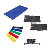 Kit Colchonete + Par De Caneleira 5kgs + 5 Mini Bands+ Corda