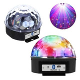 Meia Bola Maluca Globo Led Colorido Iluminação Giratória Usb