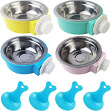 4pcs Cuenco Jaula De Perro, Cuenco De Plástico Y Cuenc...