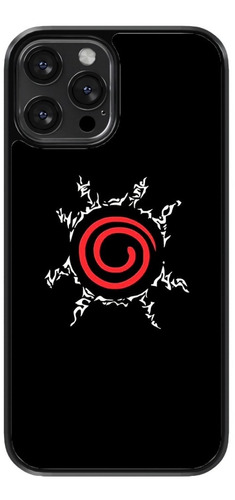 Funda Para Celular Naruto Anime Manga Solo Rojo Fondo Negro