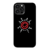 Funda Para Celular Naruto Anime Manga Solo Rojo Fondo Negro