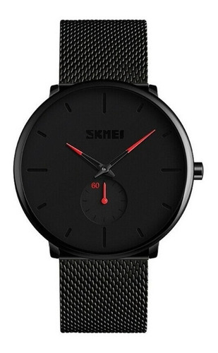 Reloj Pulsera Skmei 9185 Negro, Analógico Rojo