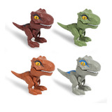 Dinosaurio Rex Gris Juguete Niños Huevo Sorpresa X 4 Pcs