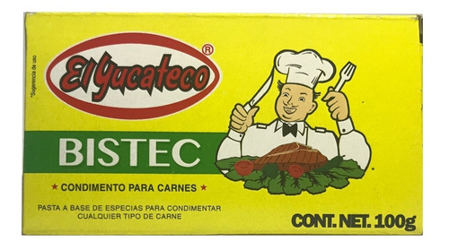 Pasta Recado Bistec El Yucateco 100g Para Escabeche 10 Pack