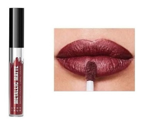 Avon Labial Metallic Matte - Tati Cosmeticos Acabado Mate Color Mattetallic Bordeaux