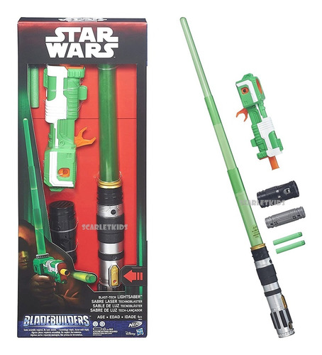 Espada Electronica Star Wars Luz Hasbro + Nerf Combinable