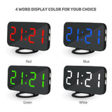 Despertador Digital Led Reloj Espejo De Maquillaje Con Doble