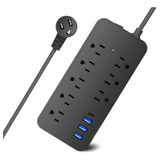 Regleta Cargador Multicontactos Con 8 Salidas 3 Usb 1 Tipo C