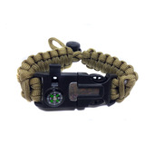 Pulsera De Supervivencia Cuerda Paracaídas Verde 4en1