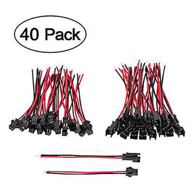 Set De Conectores De Cable De 2 Pines Para Luces Led, 20 Uni