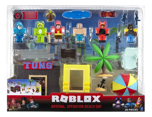 Roblox Super Set Gigante Comando En La Playa Con 6 Figuras