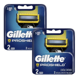 Carga Gillette Fusion Proshield Refil 4 Unid. Pele Sensível