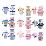 Kit 4 Potes Infantil Caneca Anti Vazamento C/ Alça Vasilha