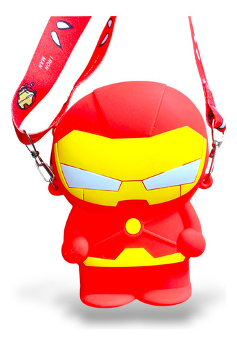 Monedero Silicon Monedas Escuela Con Lanyard Iron Man