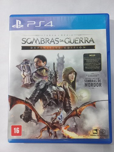 Jogo Sombras Da Guerra Definitive Edition Ps4 Mídia Física 