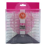 Tips Punta En C 700 Pzs , Uñas Mc Nails , Color Color Cristal