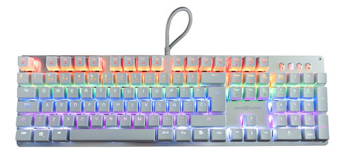 Game Factor Kbg400-wh-rd Teclado Mecanico Gamer Rainbow Rgb