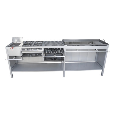 Freidora, Plancha Asador Estufa 4 En 1 Gris