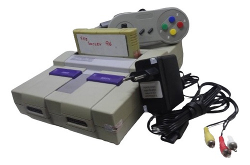 Console Super Nintendo Snes Orig + Controle Fonte Av E Brindejunto