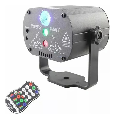 Luz Disco Led Rgb Láser Proyector Disco Fiestas 60 Patrones