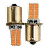 2 Lámparas Led 1 Polo 36 Smd Alto Brillo Ambar 12v 24v