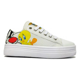 Tenis Urbano Looney Tunes Cartoons Piolin Silvest Plataforma