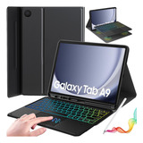 Funda Con Teclado Táctil Iluminado+mouse P/galaxy Tab A9 8.7