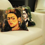 Capa De Almofada Estampa Frida Decoração Luxo Sofa Sala Cor Verde