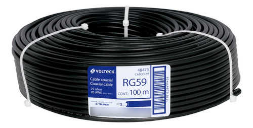 Cable Coaxial Rg 59 Rollo 100 Metros Alta Frecuencia Tv