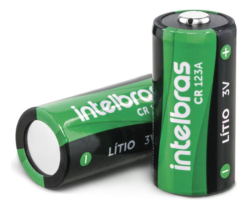 04 Bateria De Litio 3v Cilindrica Cr 123a - Intelbras