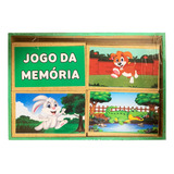Jogo Da Memória Animais Brinquedo Educativo Em Madeira