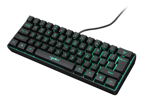 Teclado Mecánico Con Cable Rgb Retroiluminado Arco Iris