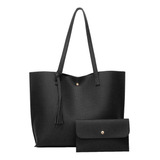 Elegante Bolso De Mano De Cuero Para Mujer, Conjunto De