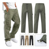 Pantalones Cargo Jogger Con Cordón De Hombre Moda Y Casual