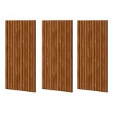 Kit 3 Placas Painel Ripado Decorativo 99cm Slat M20 Cinamomo