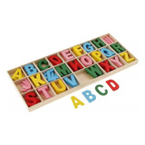 Letras Del Alfabeto En Madera Infantiles Aprendizaje Colores