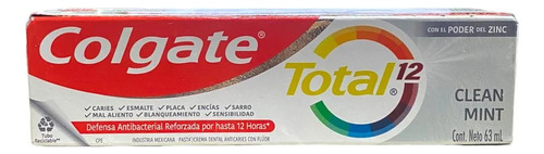 Pasta Dental Colgate Total 12 Menta 150 Ml