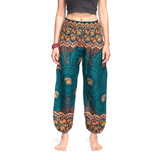 Jaipur Pants - Elástico Turquesa Cómodo De Playa Hippie Yoga