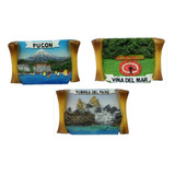 Pack 3 Imanes Refrigerador Resina Souvenir Recuerdo Chile