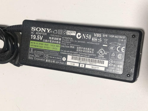 Cargador Sony Portatil Vaio Original Vgp Ac19v37 19.5v 75w