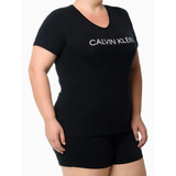 Conjunto Pijama Calvin Klein Camiseta Short Plus Size Moda