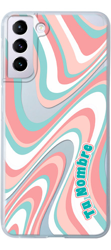 Funda Para Galaxy Para Mujer Curvas Rosas Con Tu Nombre