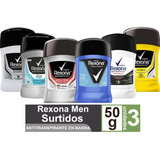 Desodorante Rexona Barra Men Variedades Pack De 3 Unidades