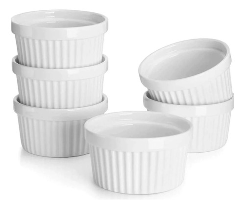 Pack 4 Ramekin Pocillo Blanco Para Horno 270ml