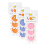 Velas Flotantes Pack X3 Surtidas 2x6cm - Insumos Oeste