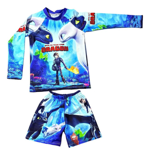 Traje De Baño Para Niño Como Entrenar A Mi Dragón, Chimuelo