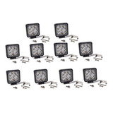 10 Faros Proyectores 9 Led 27w Auto 4x4 Cuatri Agro Off Road