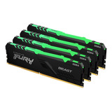 Memoria Kingston Fury Beast Rgb 64gb (4x16gb) 3200mhz Ddr4